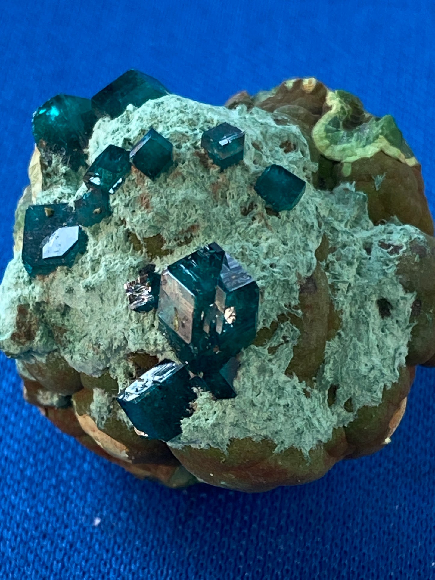 Dioptase, Tsumeb, Namibia (Ex Prosper J. Williams)