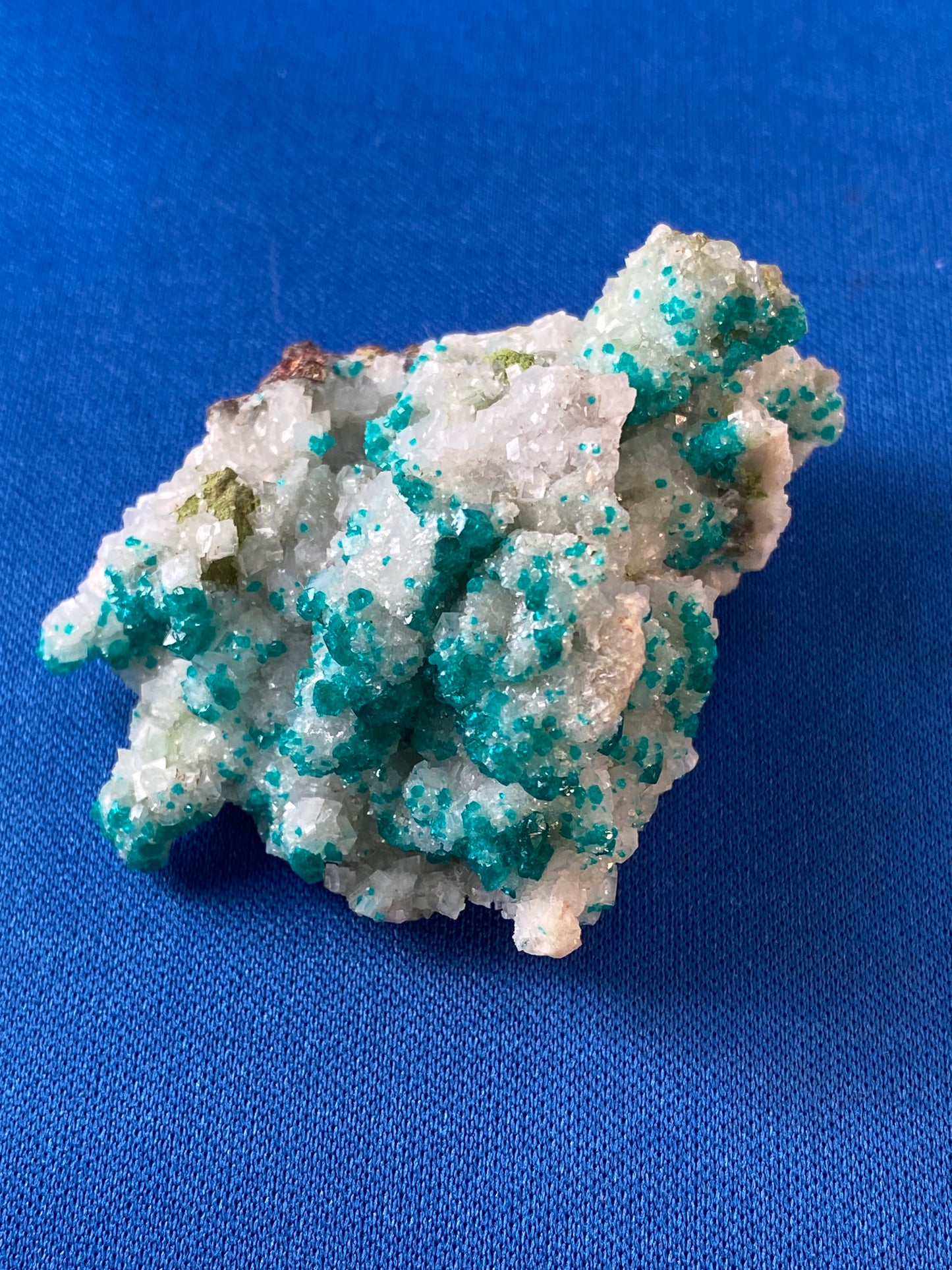 Dioptase, Duftite & Calcite, Tsumeb, Namibia (Ex Prosper J. Williams)