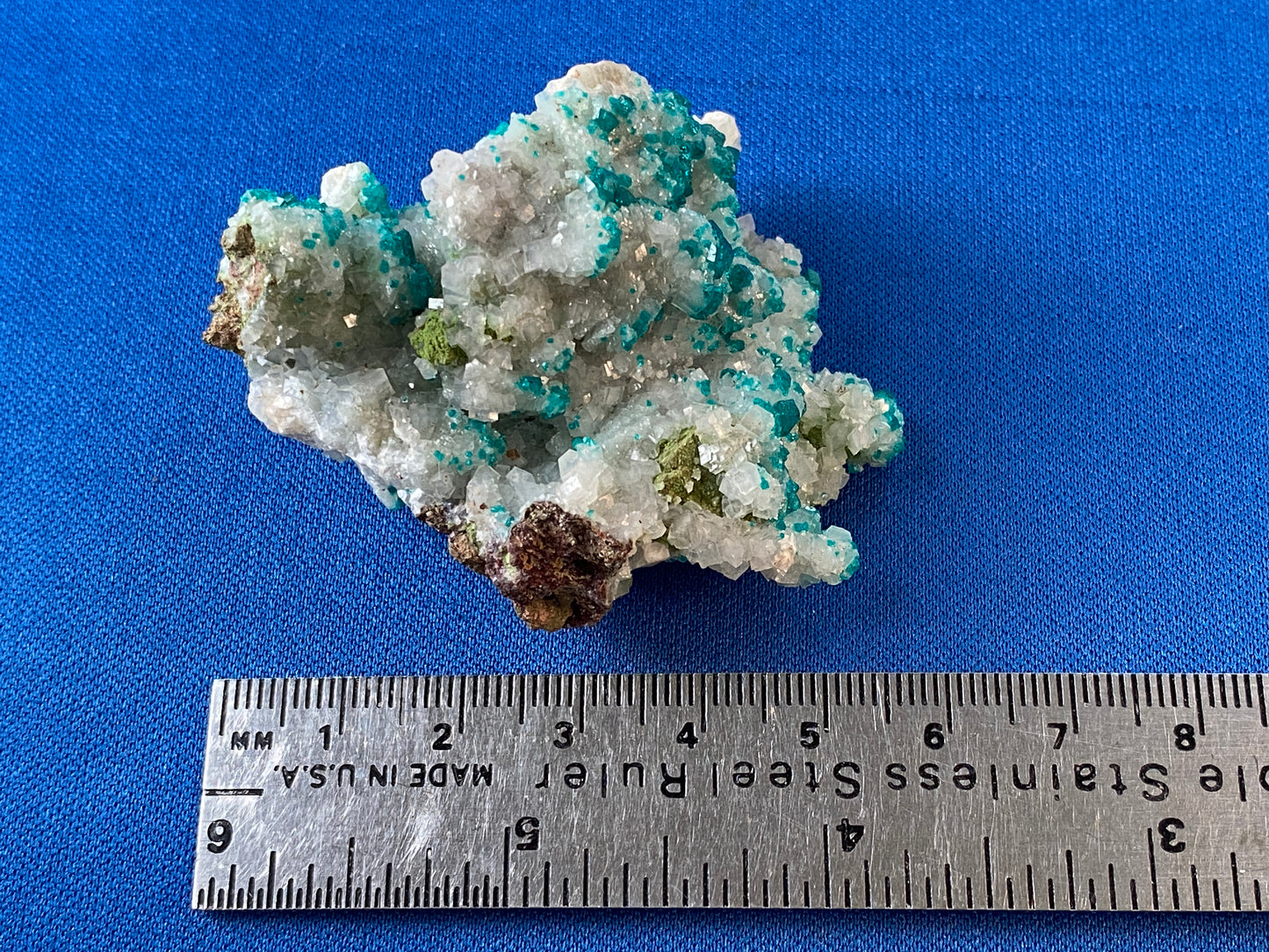 Dioptase, Duftite & Calcite, Tsumeb, Namibia (Ex Prosper J. Williams)