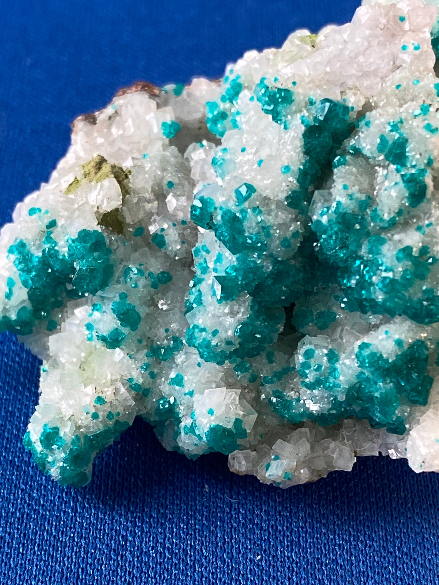 Dioptase, Duftite & Calcite, Tsumeb, Namibia (Ex Prosper J. Williams)