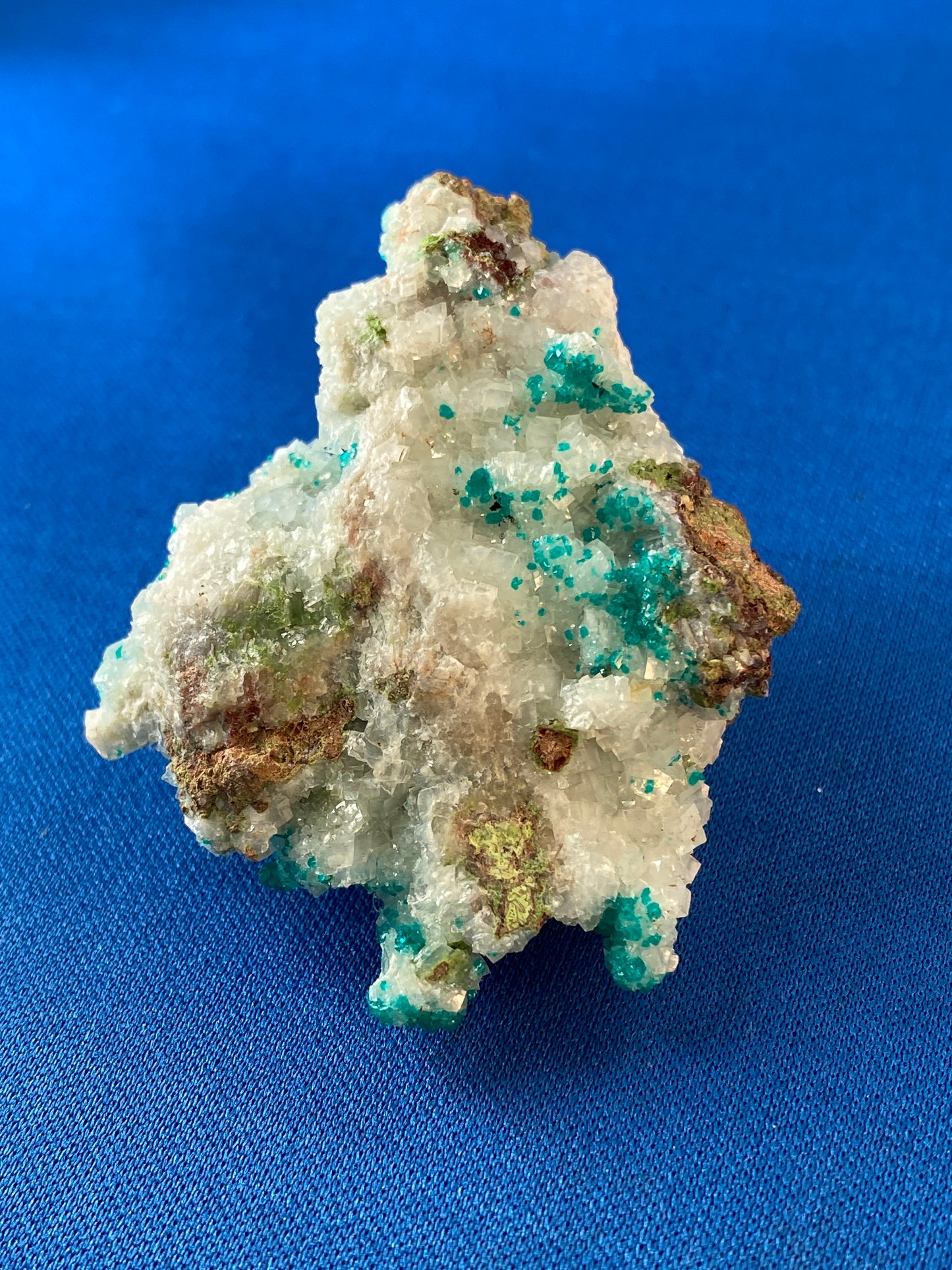 Dioptase, Duftite & Calcite, Tsumeb, Namibia (Ex Prosper J. Williams)