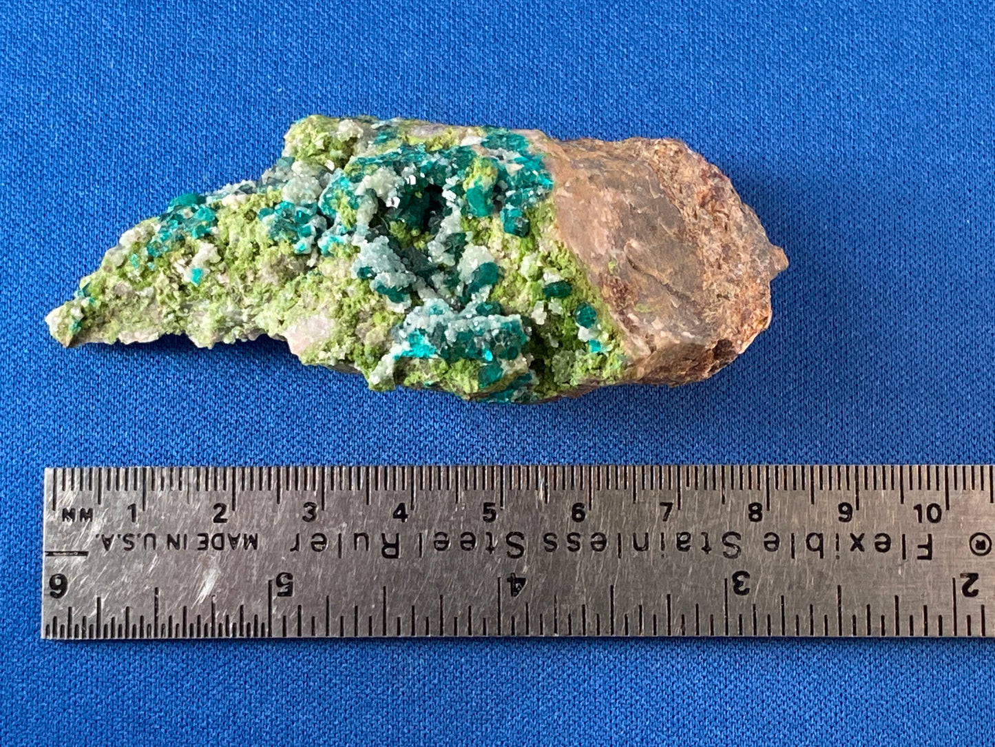 Dioptase, Duftite & Calcite, Tsumeb, Namibia (Ex Prosper J. Williams)