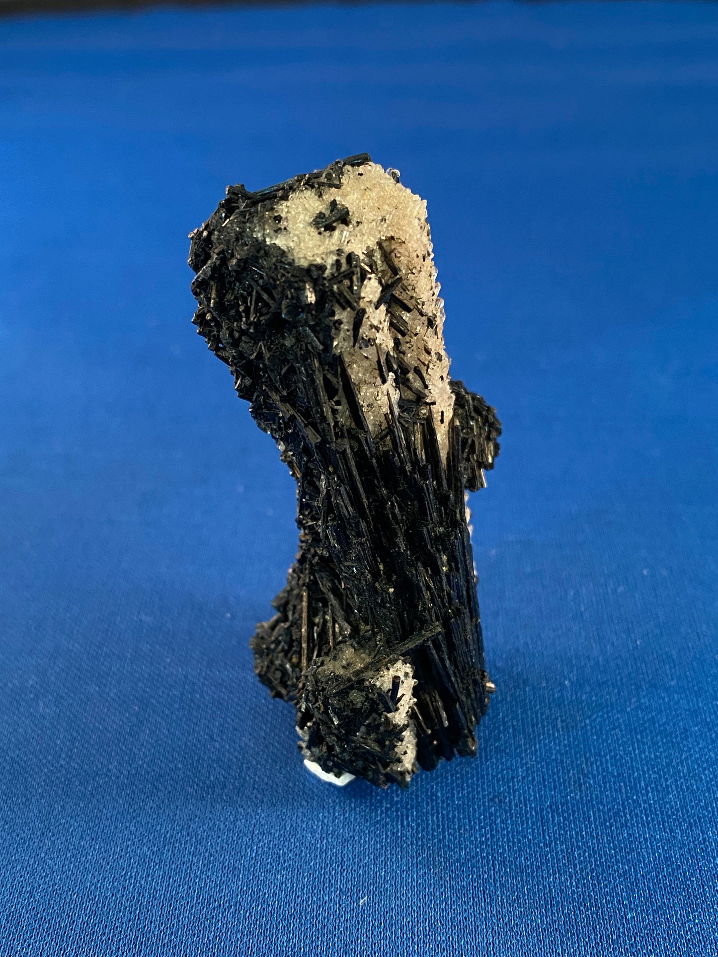 Quartz pseudomorph after Microcline with Schorl, Erongo, Namibia