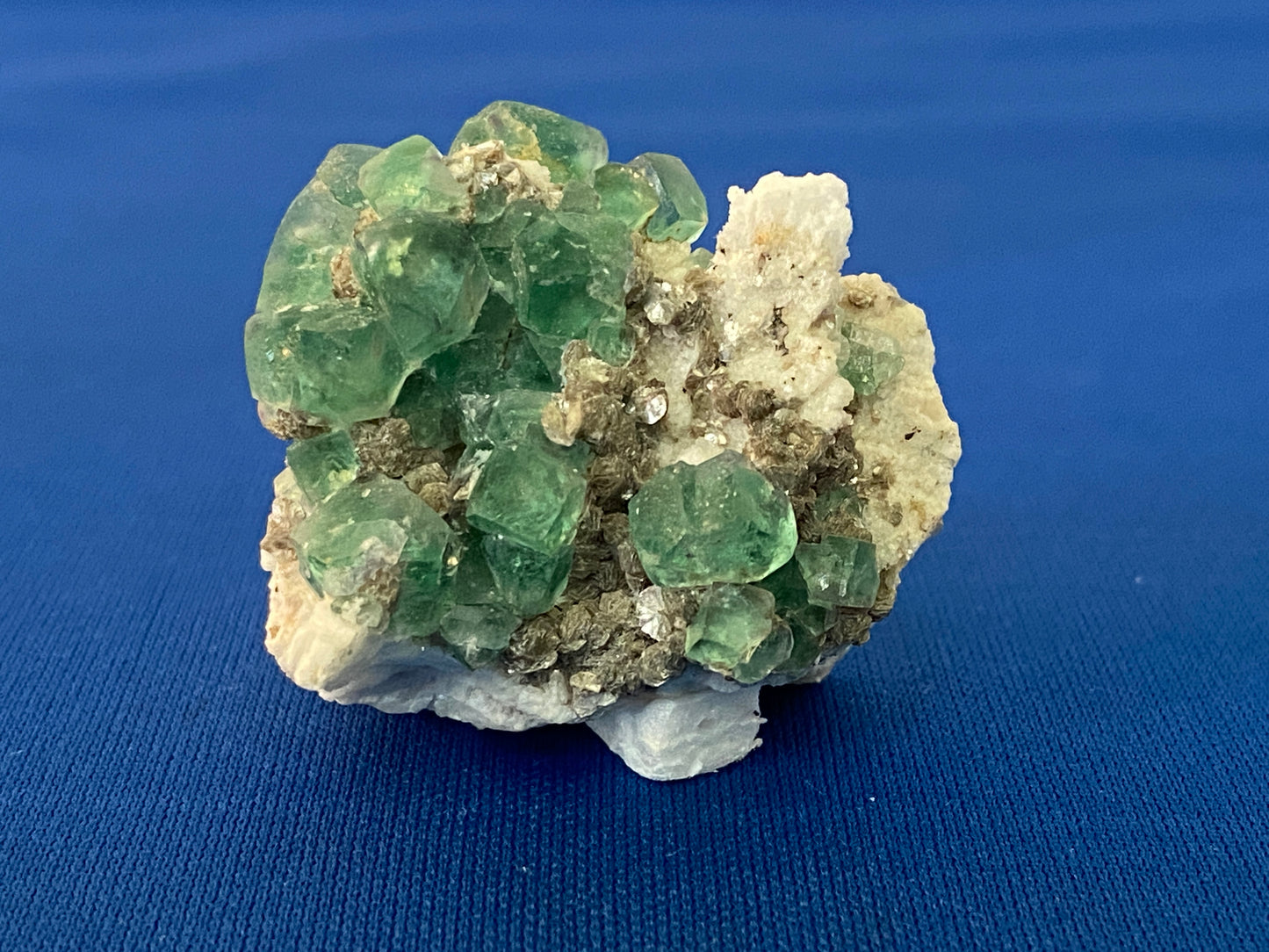 Fluorite on Microcline, Erongo, Namibia