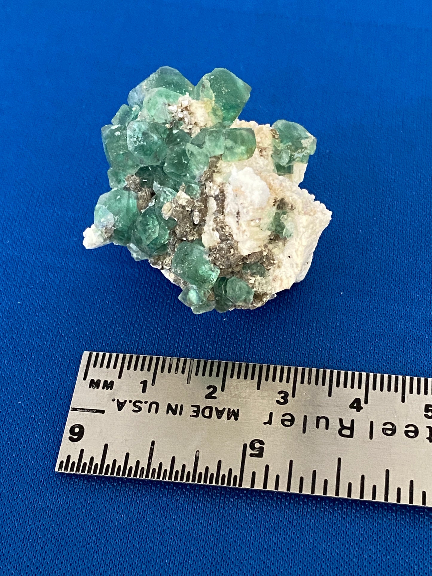 Fluorite on Microcline, Erongo, Namibia