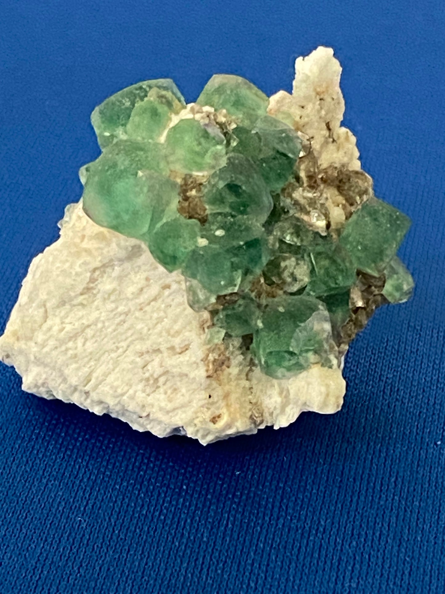 Fluorite on Microcline, Erongo, Namibia