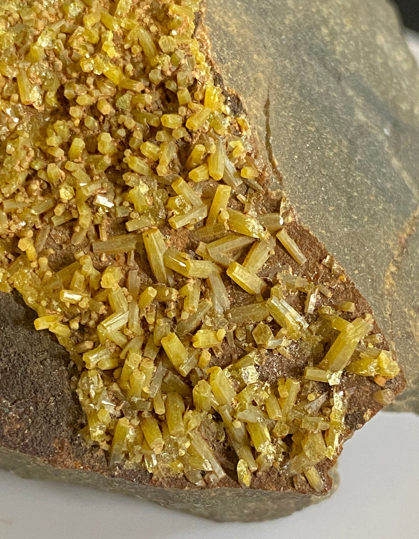 Pyromorphite, Bunker Hill Mine, Kellogg, Idaho