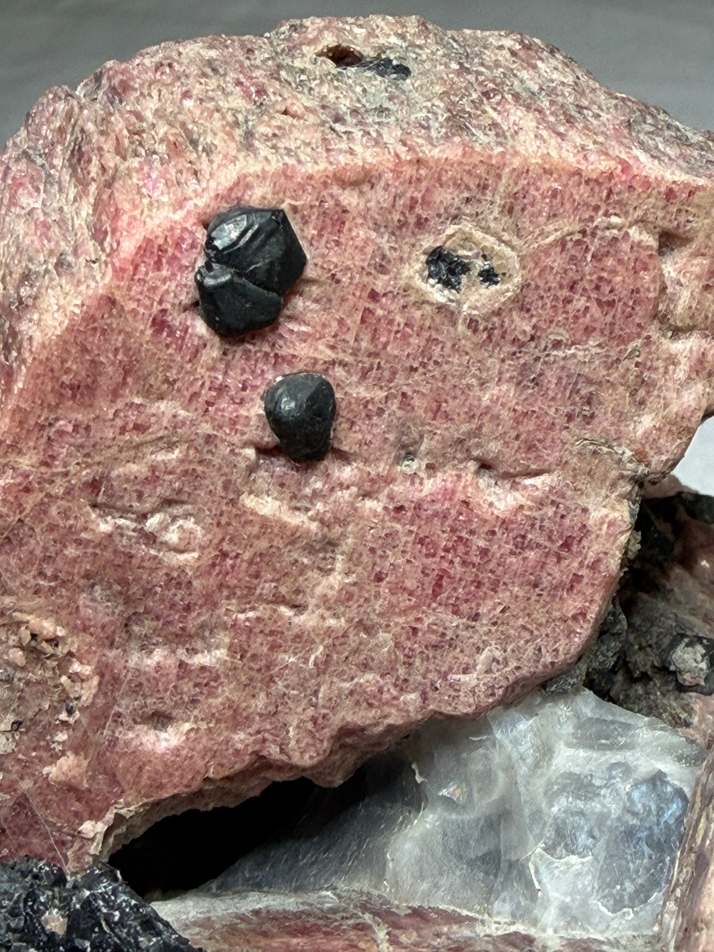 Rhodonite (variety Fowlerite) & Franklinite, Franklin, New Jersey