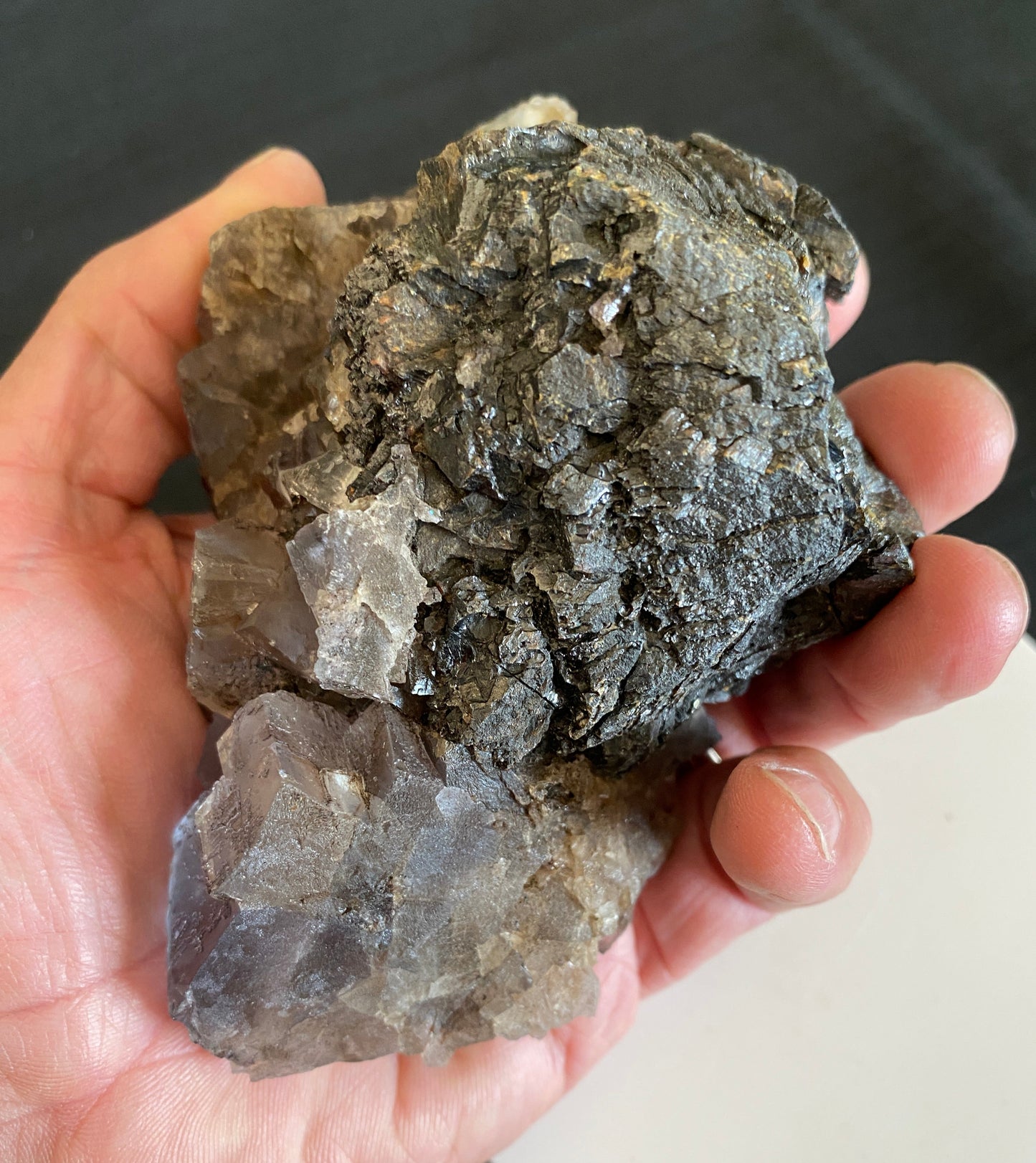 Fluorite on Sphalerite, Cave-in-Rock district, Hardin County, Illinois