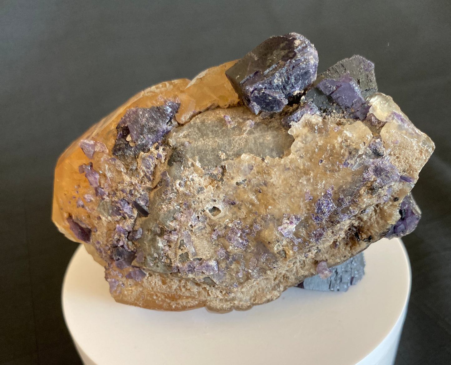 Calcite and Fluorite, Denton Mine, Hardin County, Illinois