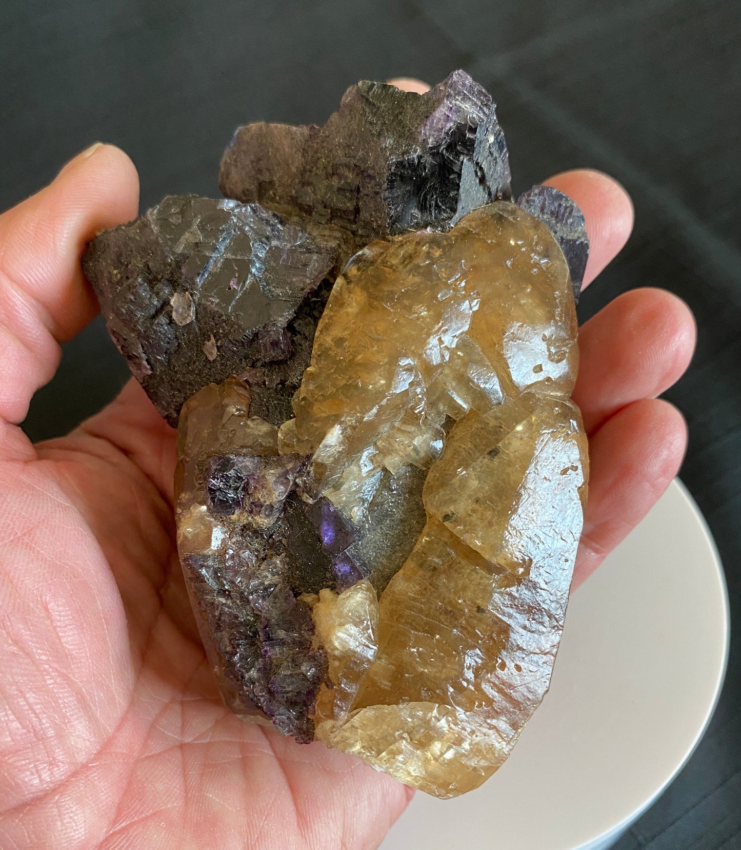 Calcite and Fluorite, Denton Mine, Hardin County, Illinois