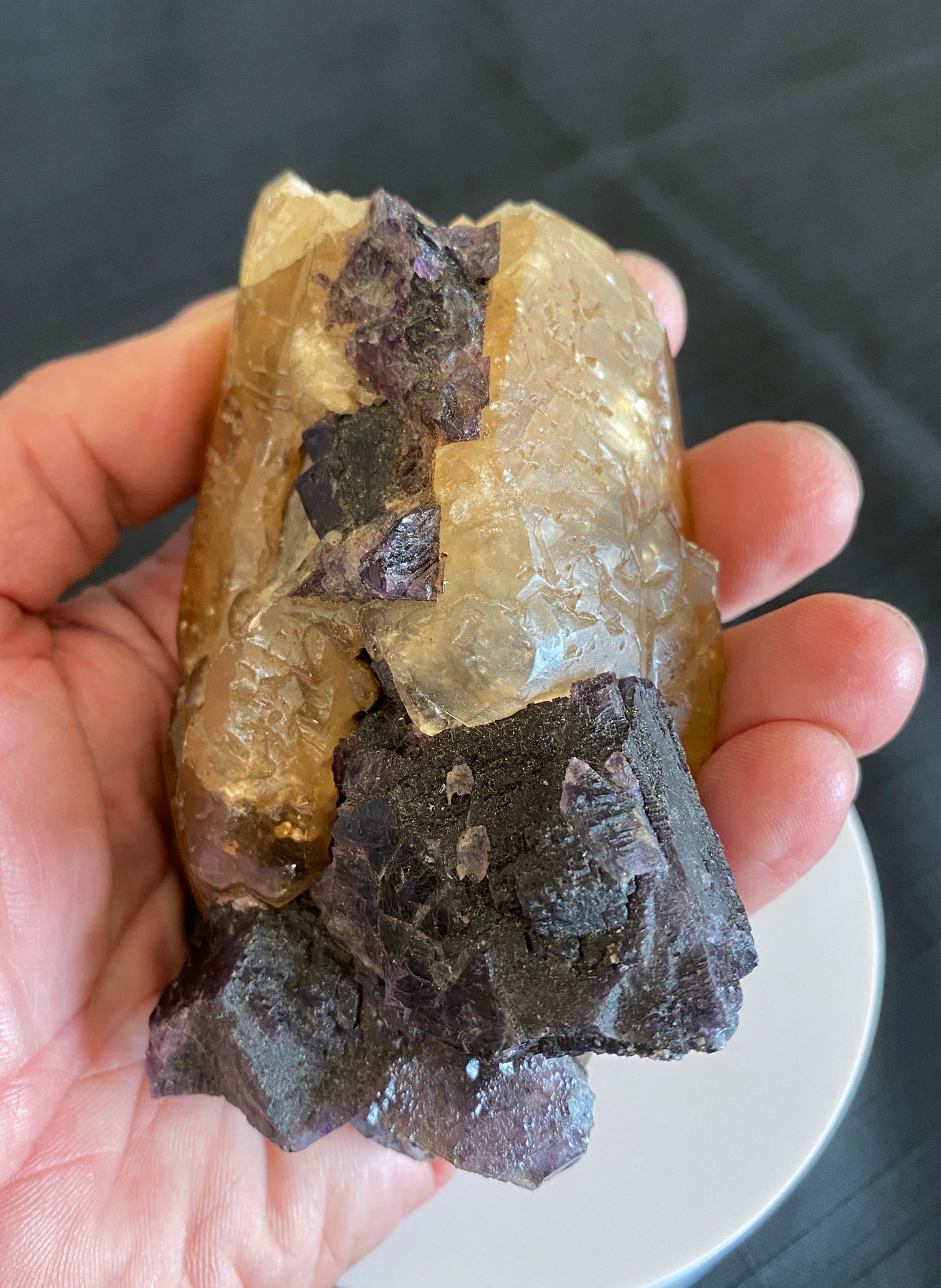 Calcite and Fluorite, Denton Mine, Hardin County, Illinois