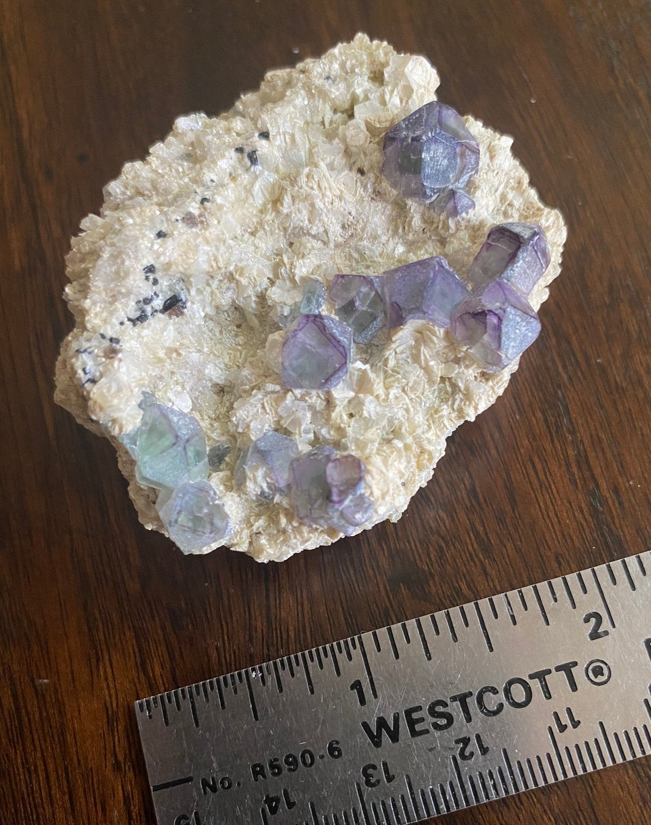 Fluorite on Muscovite Mica, Erongo Mountains, Erongo, Namibia