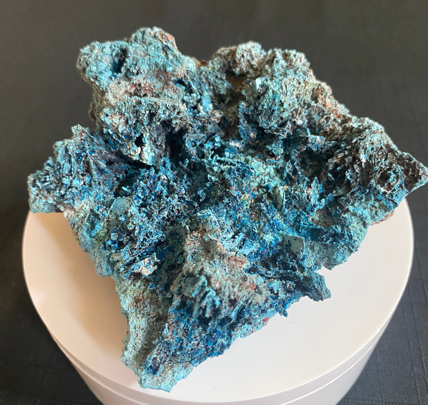 Shattuckite after Barite, Shangulowe Mine, Kambove, Haut-Katanga, Democratic Republic of Congo