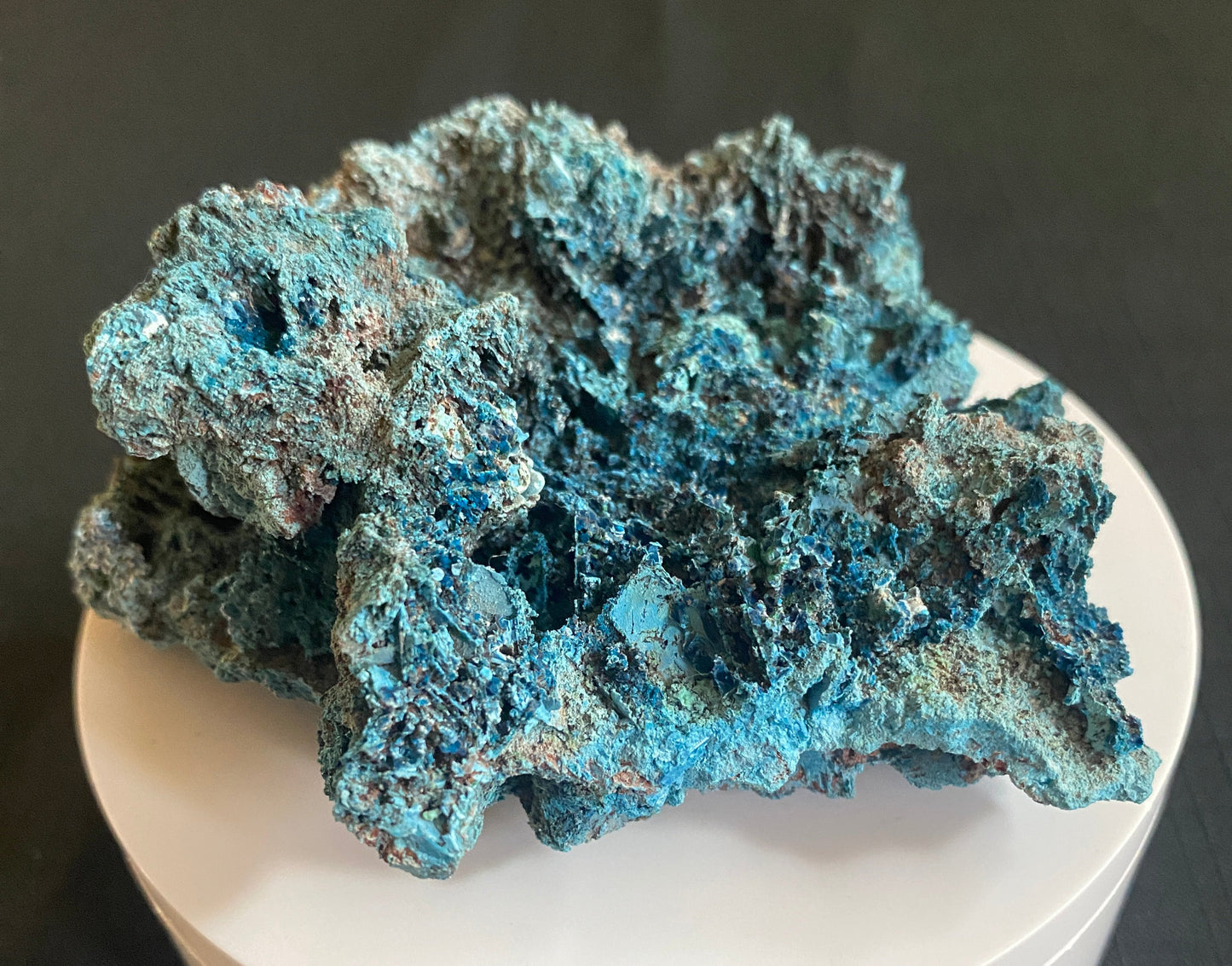 Shattuckite after Barite, Shangulowe Mine, Kambove, Haut-Katanga, Democratic Republic of Congo