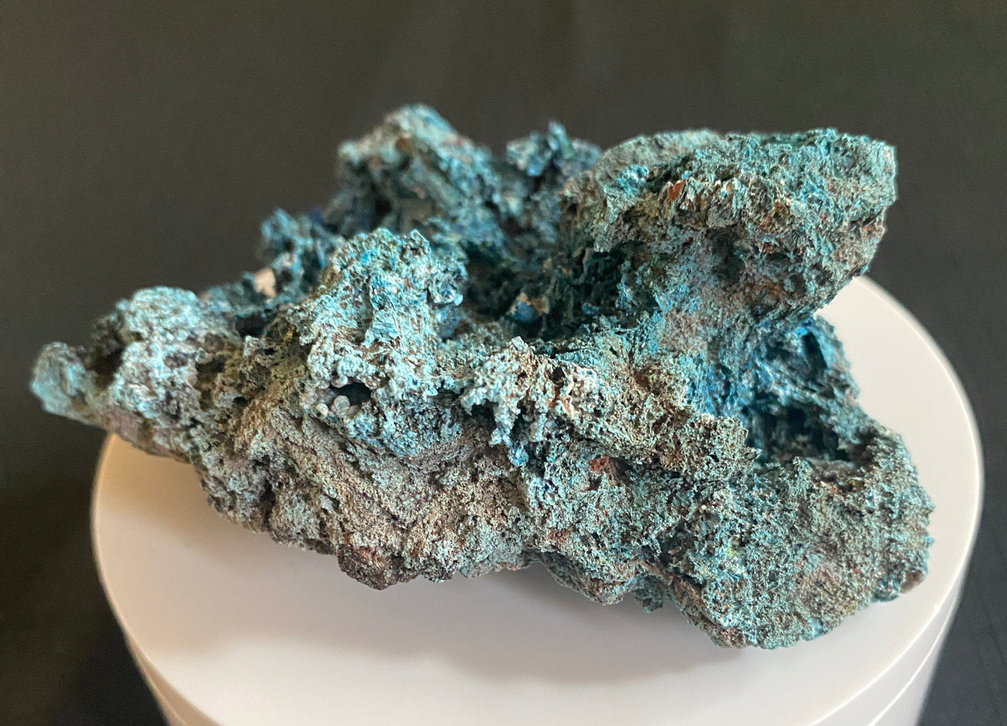Shattuckite after Barite, Shangulowe Mine, Kambove, Haut-Katanga, Democratic Republic of Congo