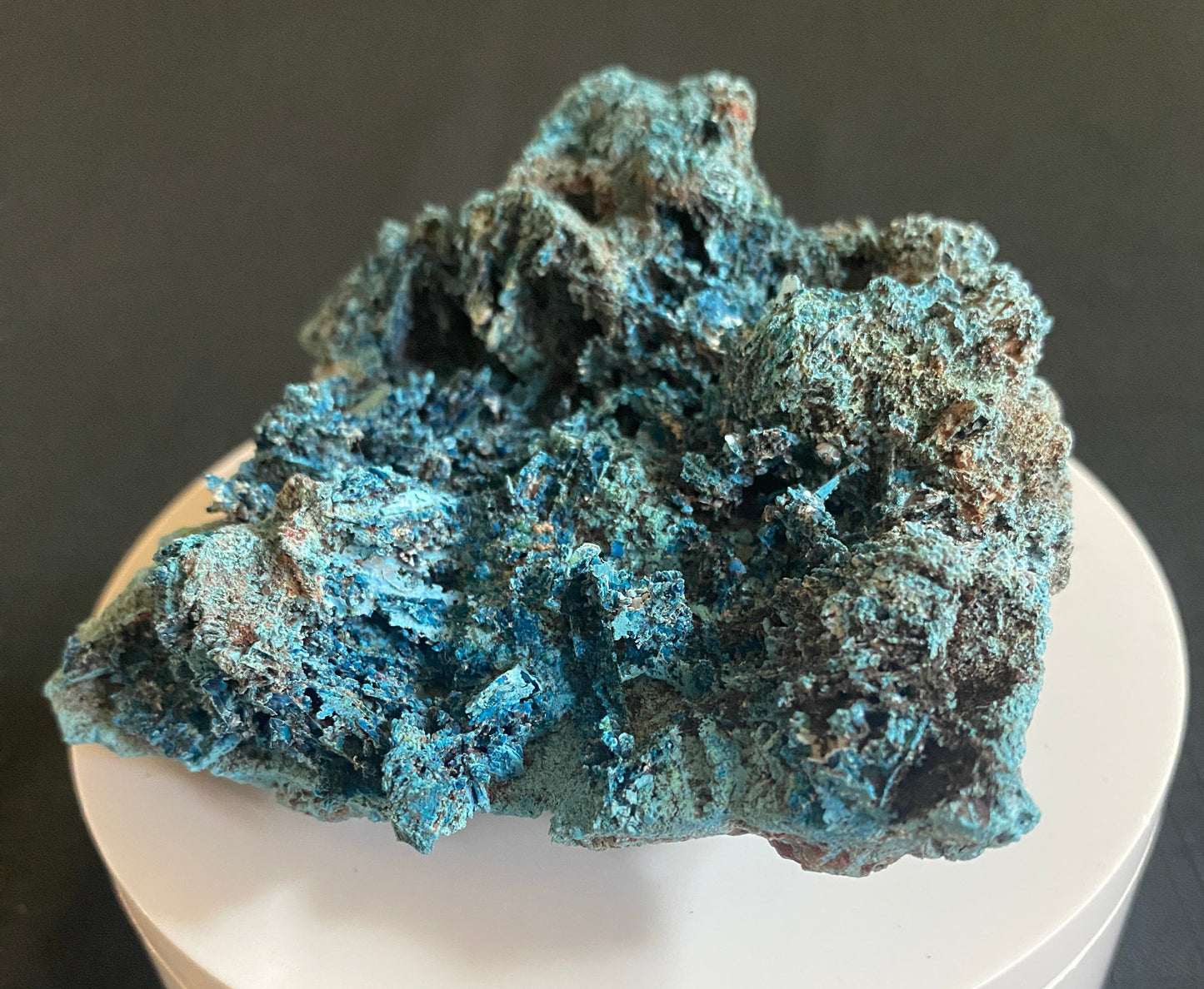Shattuckite after Barite, Shangulowe Mine, Kambove, Haut-Katanga, Democratic Republic of Congo