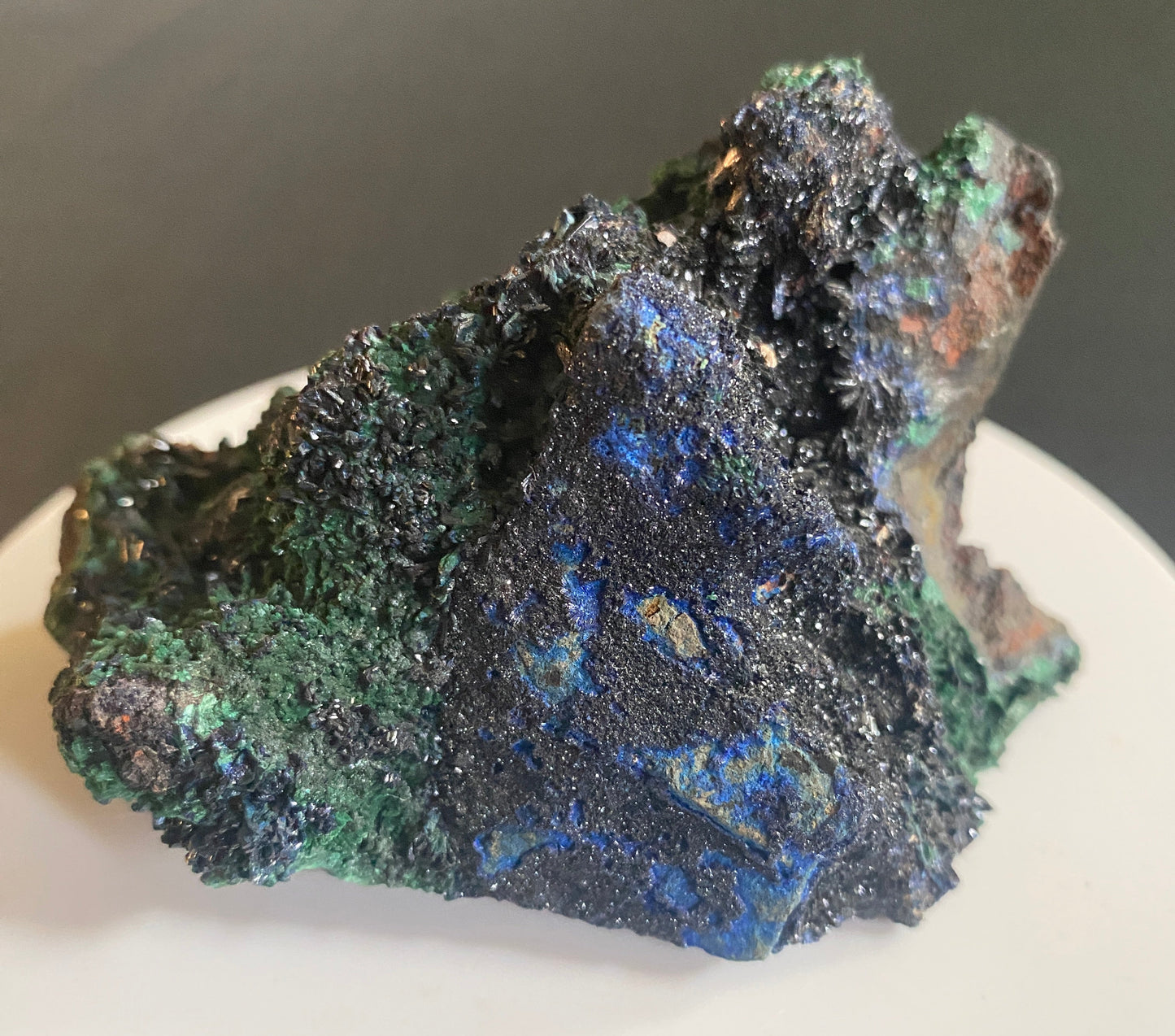 Azurite in Digenite, Tsumeb, Namibia