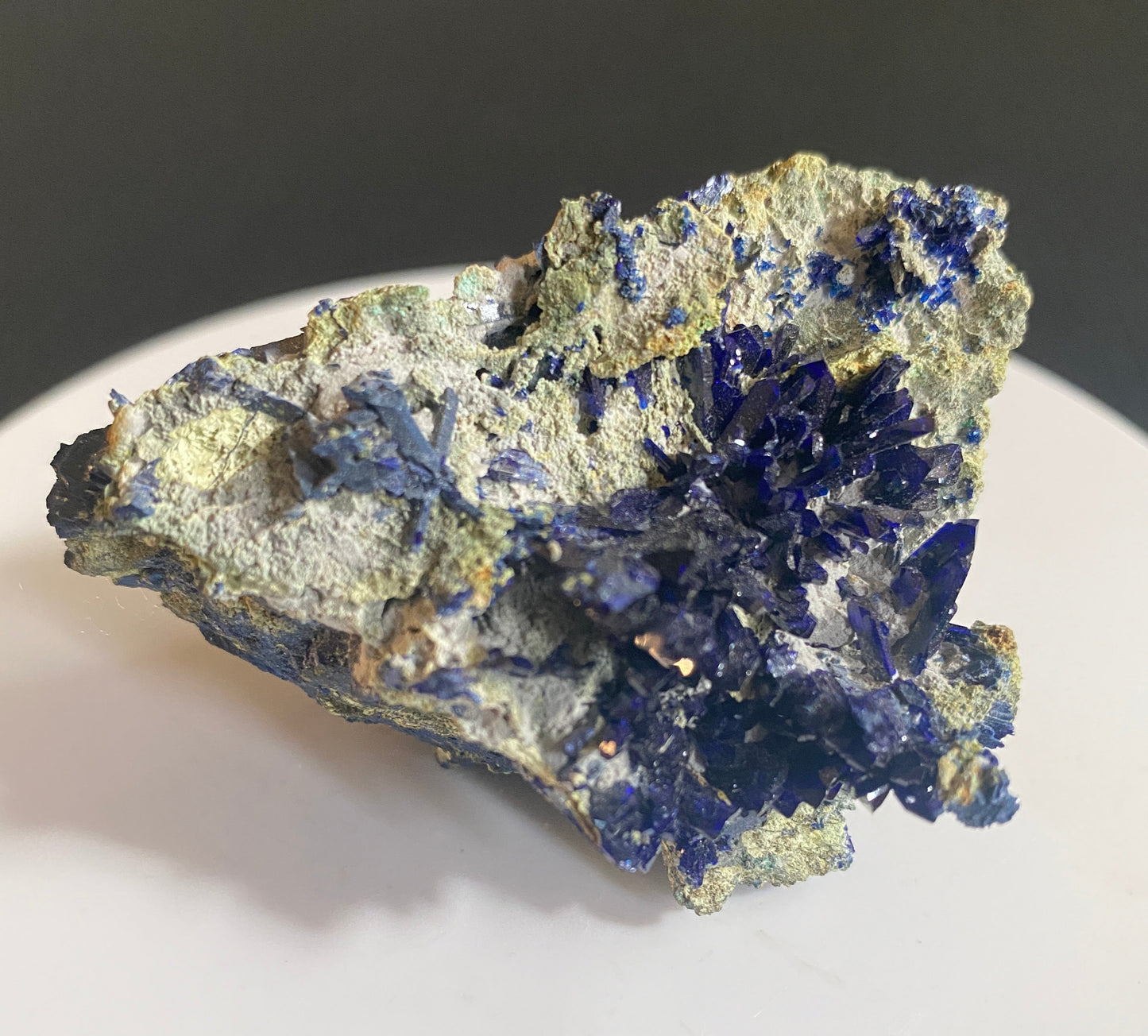 Azurite with Digenite, Tsumeb, Namibia