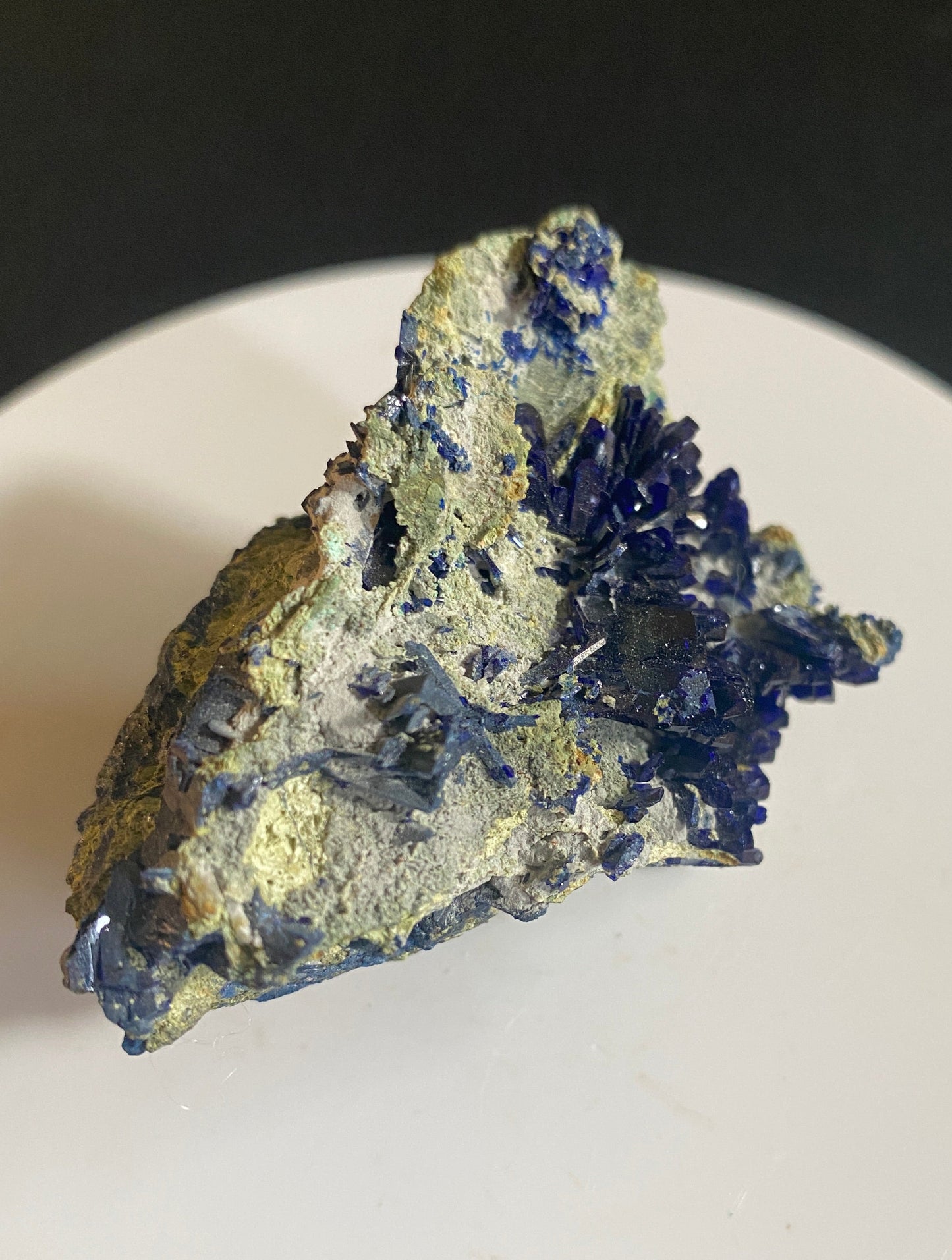 Azurite with Digenite, Tsumeb, Namibia