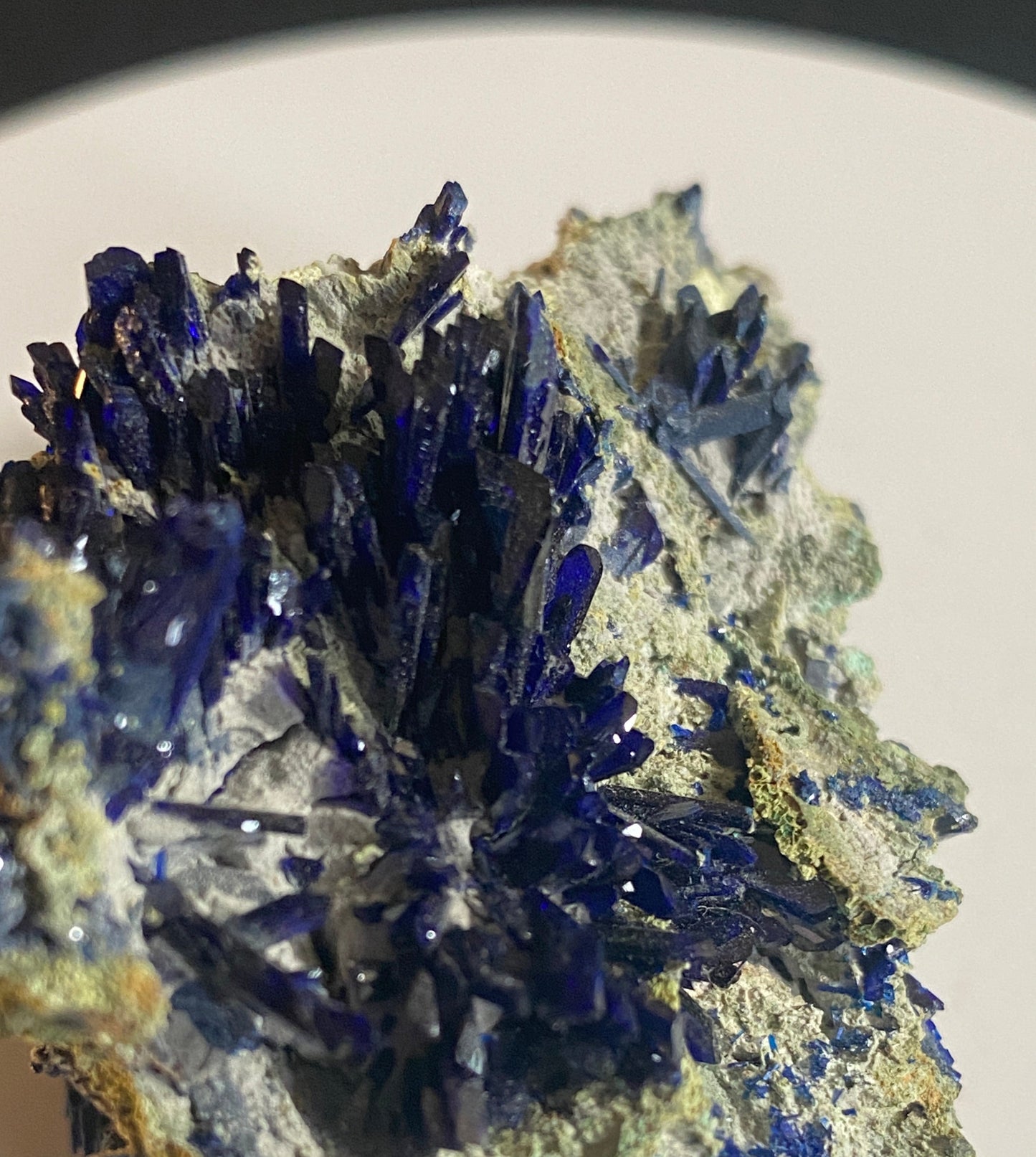 Azurite with Digenite, Tsumeb, Namibia