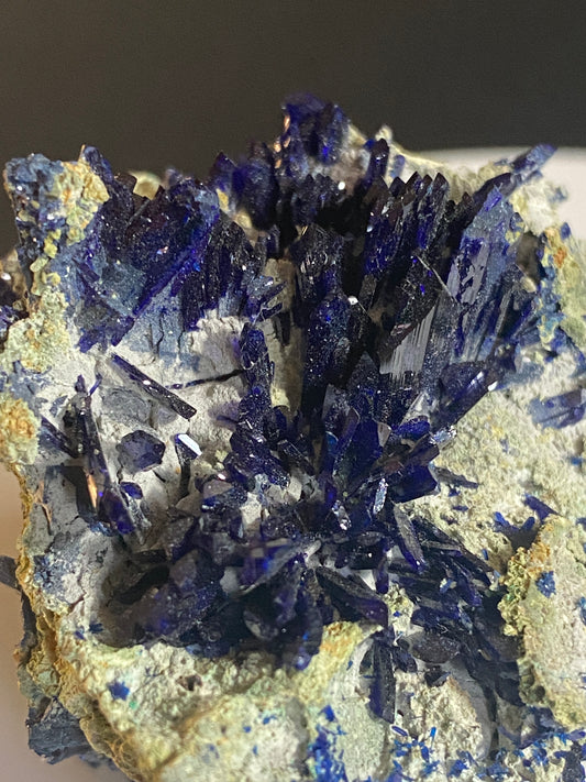Azurite with Digenite, Tsumeb, Namibia