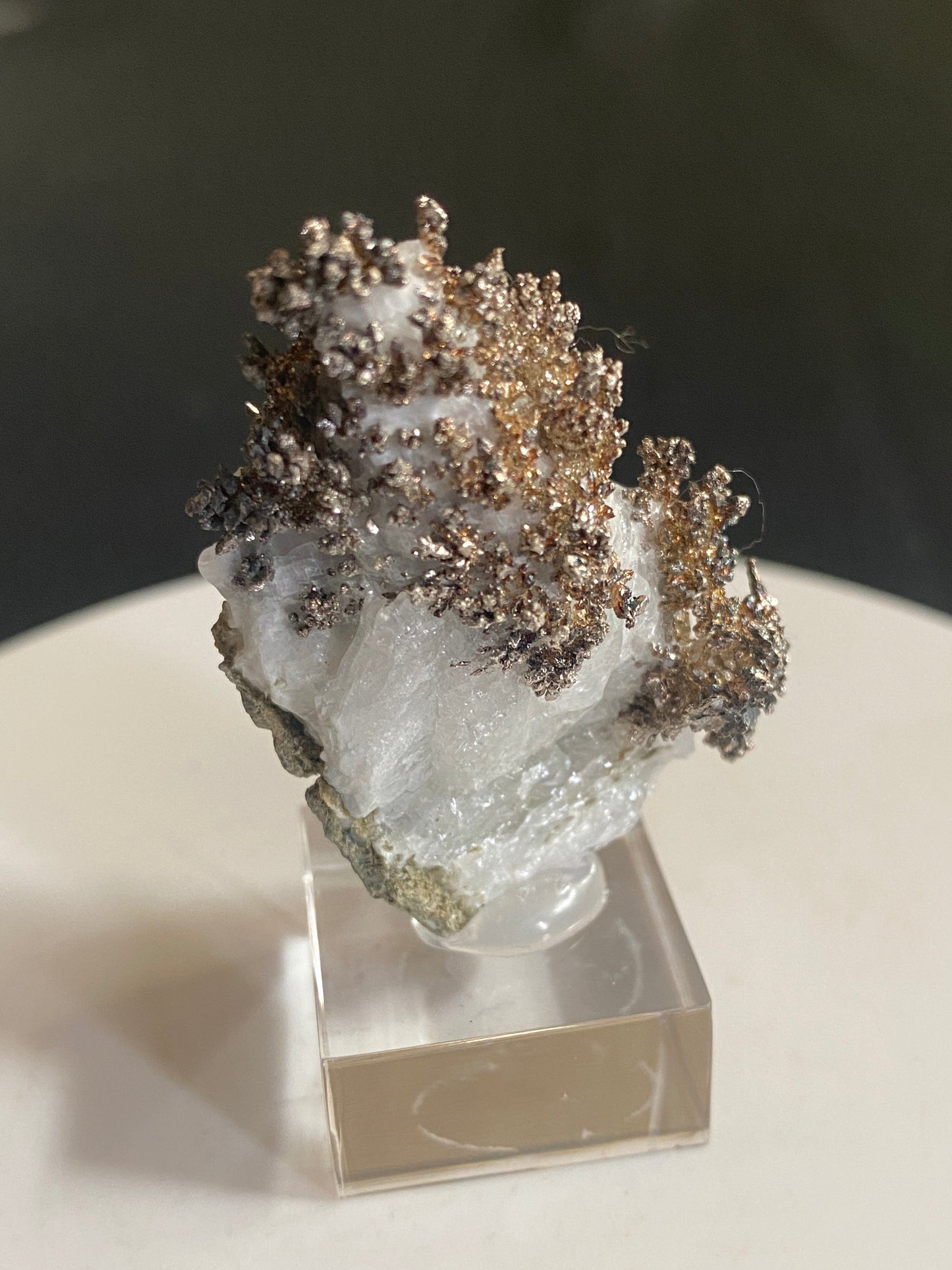 Silver in Calcite, Bouismas Mine, Bou Azzer, Morocco