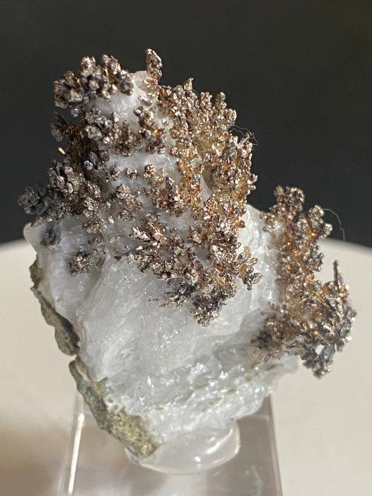 Silver in Calcite, Bouismas Mine, Bou Azzer, Morocco