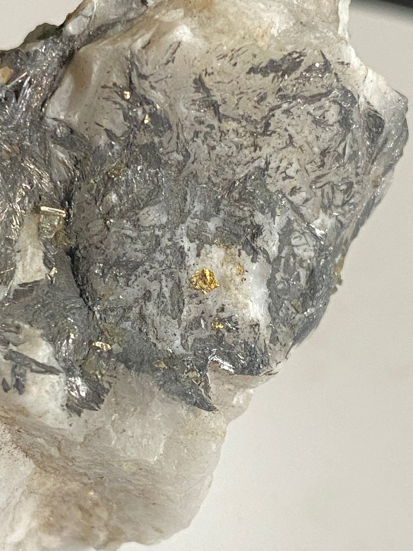 Cosalite & Gold, Caribou Quartz Mine, Wells, British Columbia, Canada