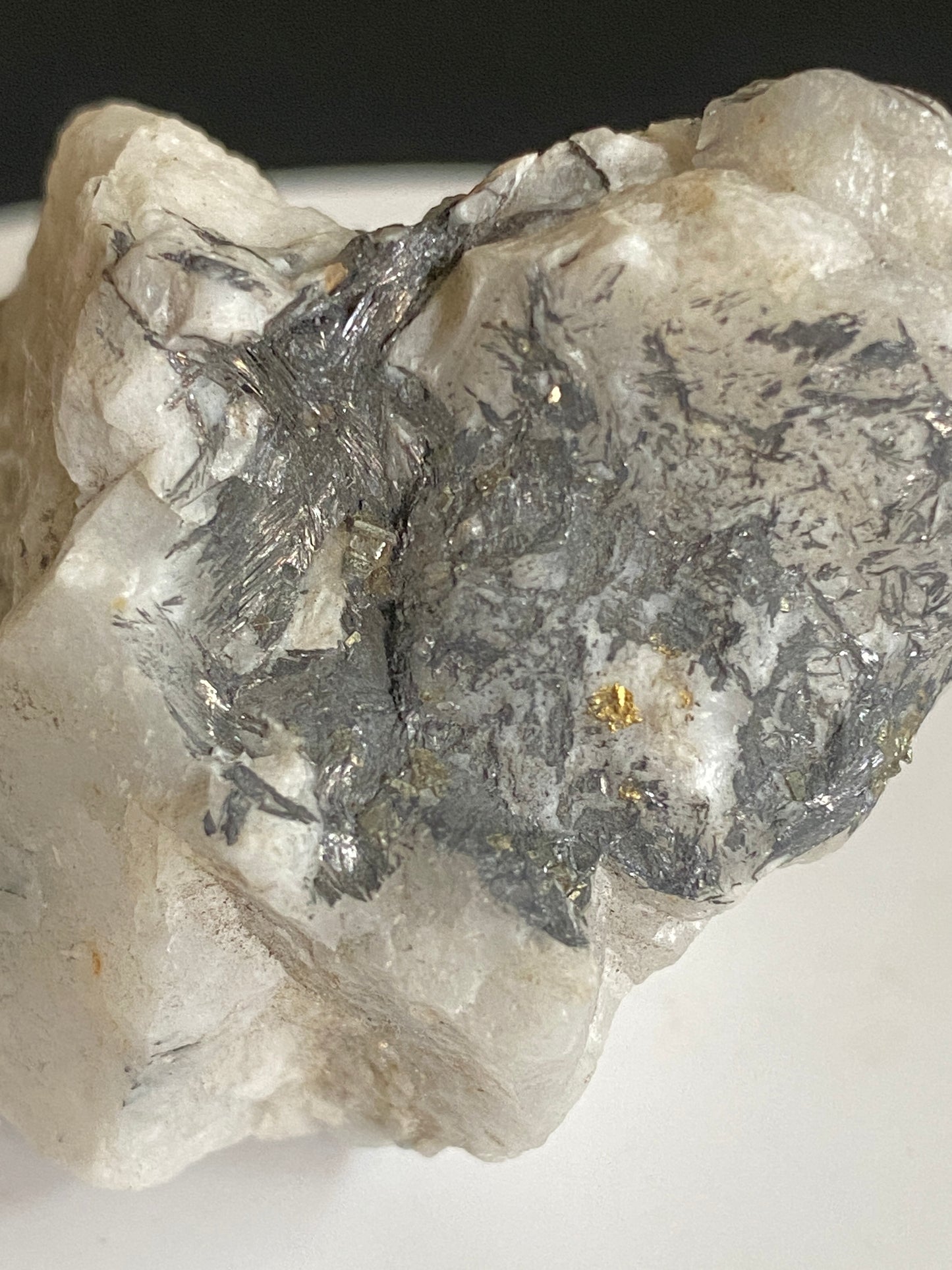 Cosalite & Gold, Caribou Quartz Mine, Wells, British Columbia, Canada