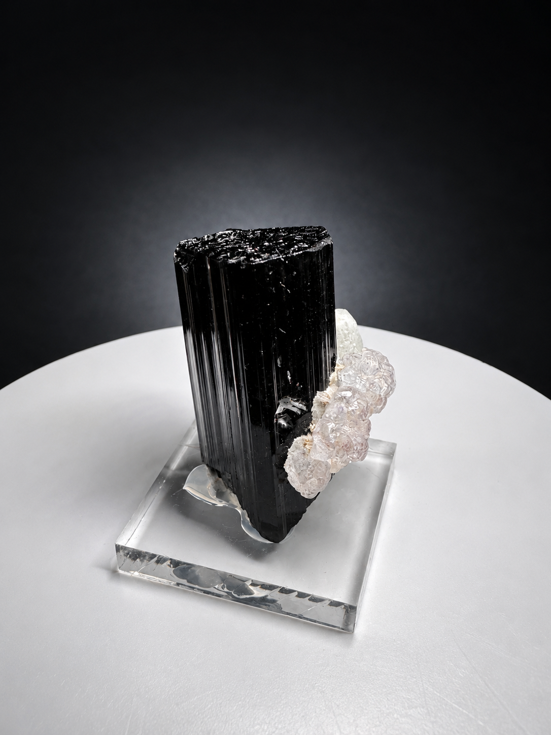 Fluorite & Quartz on Schorl – Shengus, Pakistan