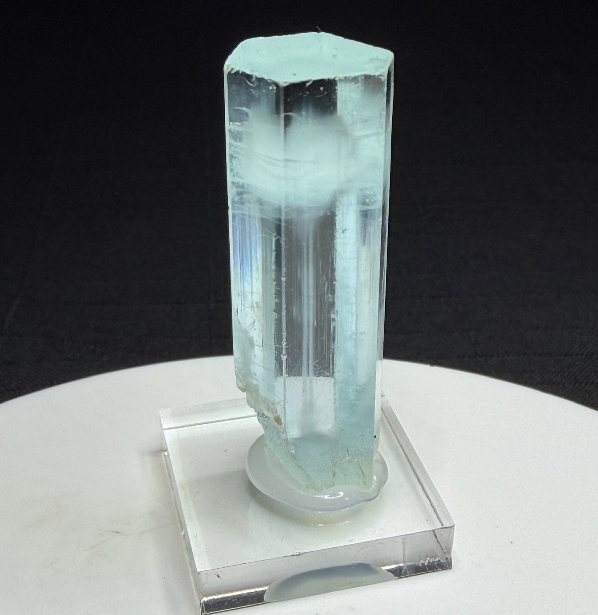 Transparent pale blue aquamarine crystal from Shigar Valley, Gilgit-Baltistan, Pakistan