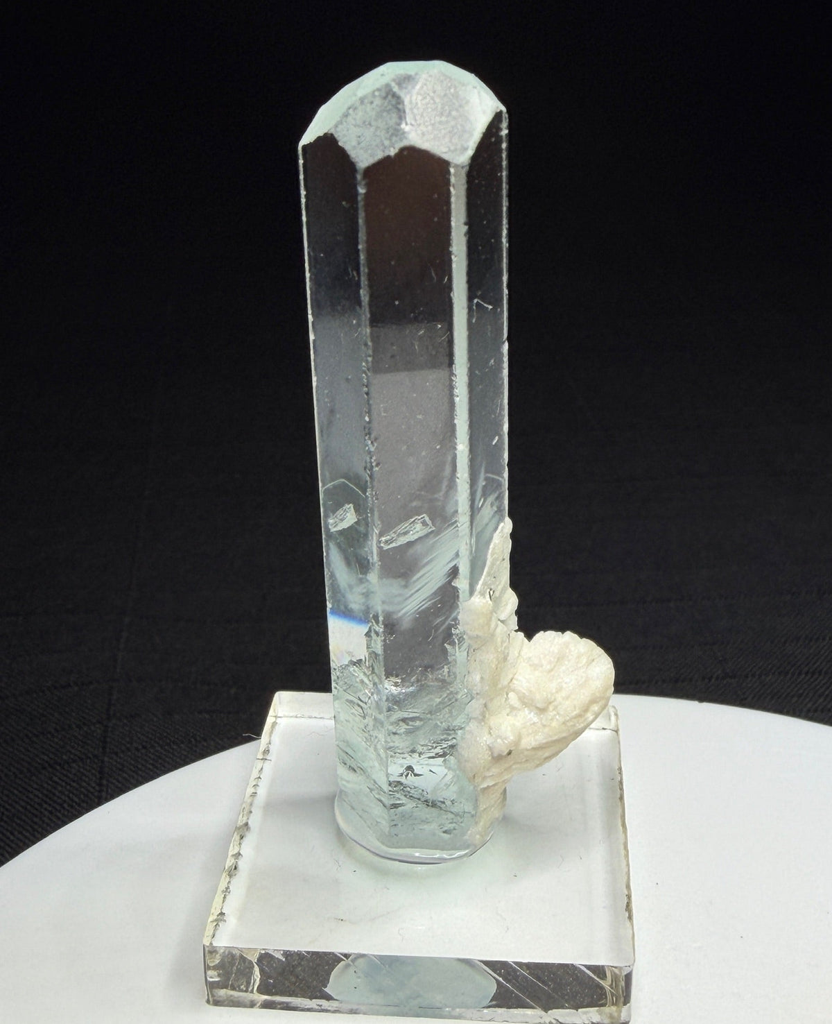 Tall transparent pale blue aquamarine crystal from Skardu, Gilgit-Baltistan, Pakistan