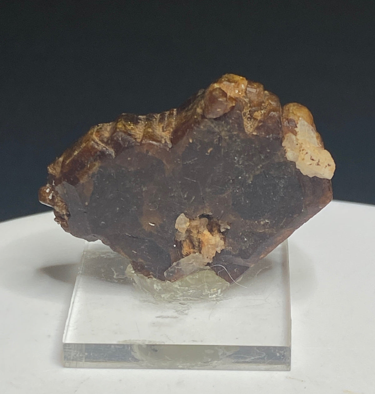 Reddish-brown bastnäsite crystal from Zegi Mountain, Kafor Dheri near Peshawar, Pakistan
