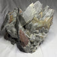 Large calcite crystals on sparkling marcasite from Brushy Creek Mine, Reynolds County, Missouri