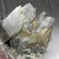 Large calcite crystals on sparkling marcasite from Brushy Creek Mine, Reynolds County, Missouri