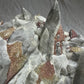 Large calcite crystals on sparkling marcasite from Brushy Creek Mine, Reynolds County, Missouri