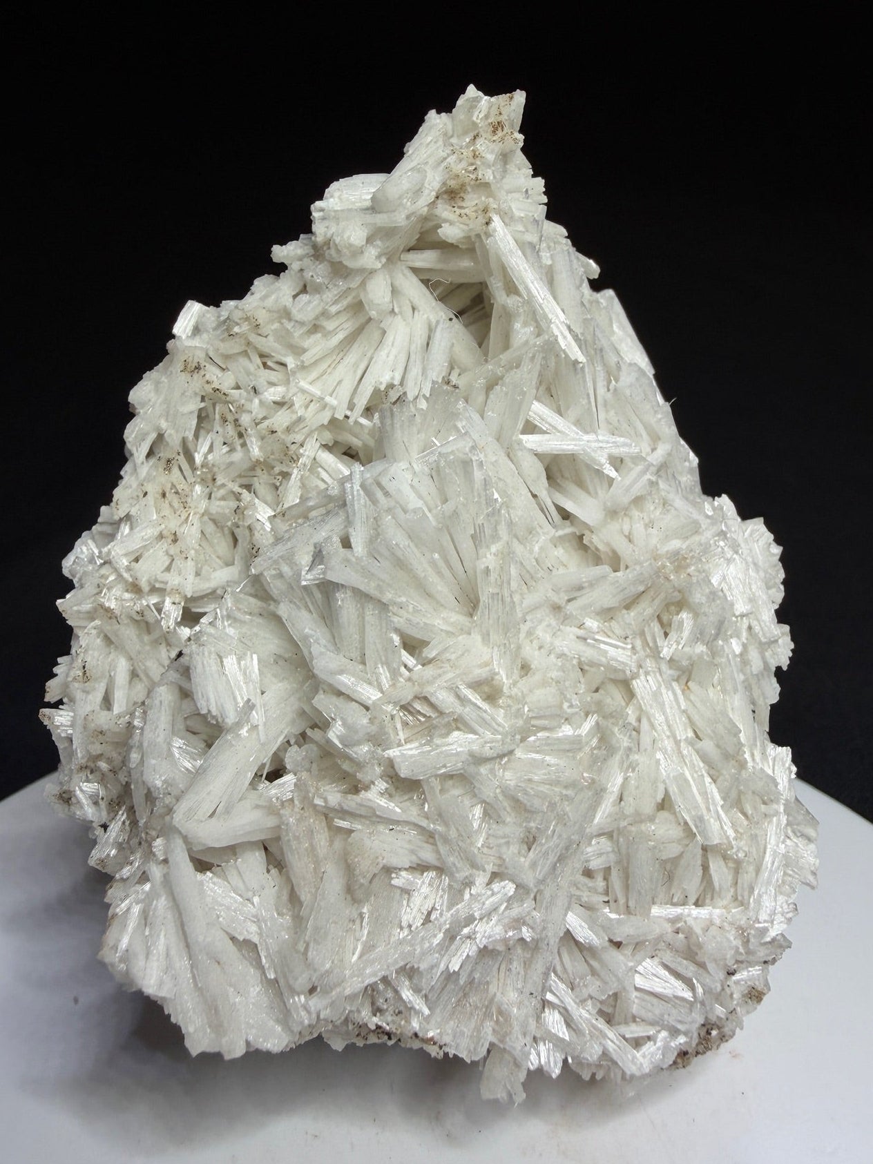 White bladed cerussite crystal cluster from Flux Mine, Santa Cruz County, Arizona, USA