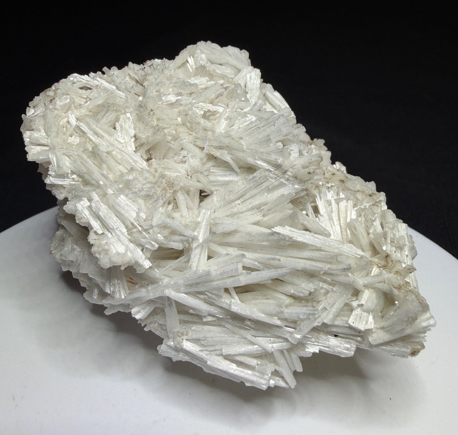 White bladed cerussite crystal cluster from Flux Mine, Santa Cruz County, Arizona, USA