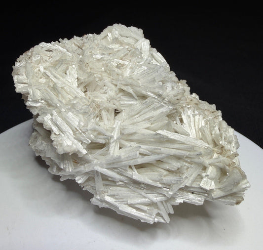 White bladed cerussite crystal cluster from Flux Mine, Santa Cruz County, Arizona, USA