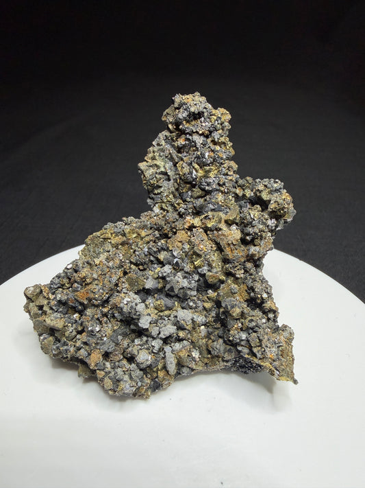 Freibergite with pyrite from Eagle Mine, Gilman, Colorado, USA