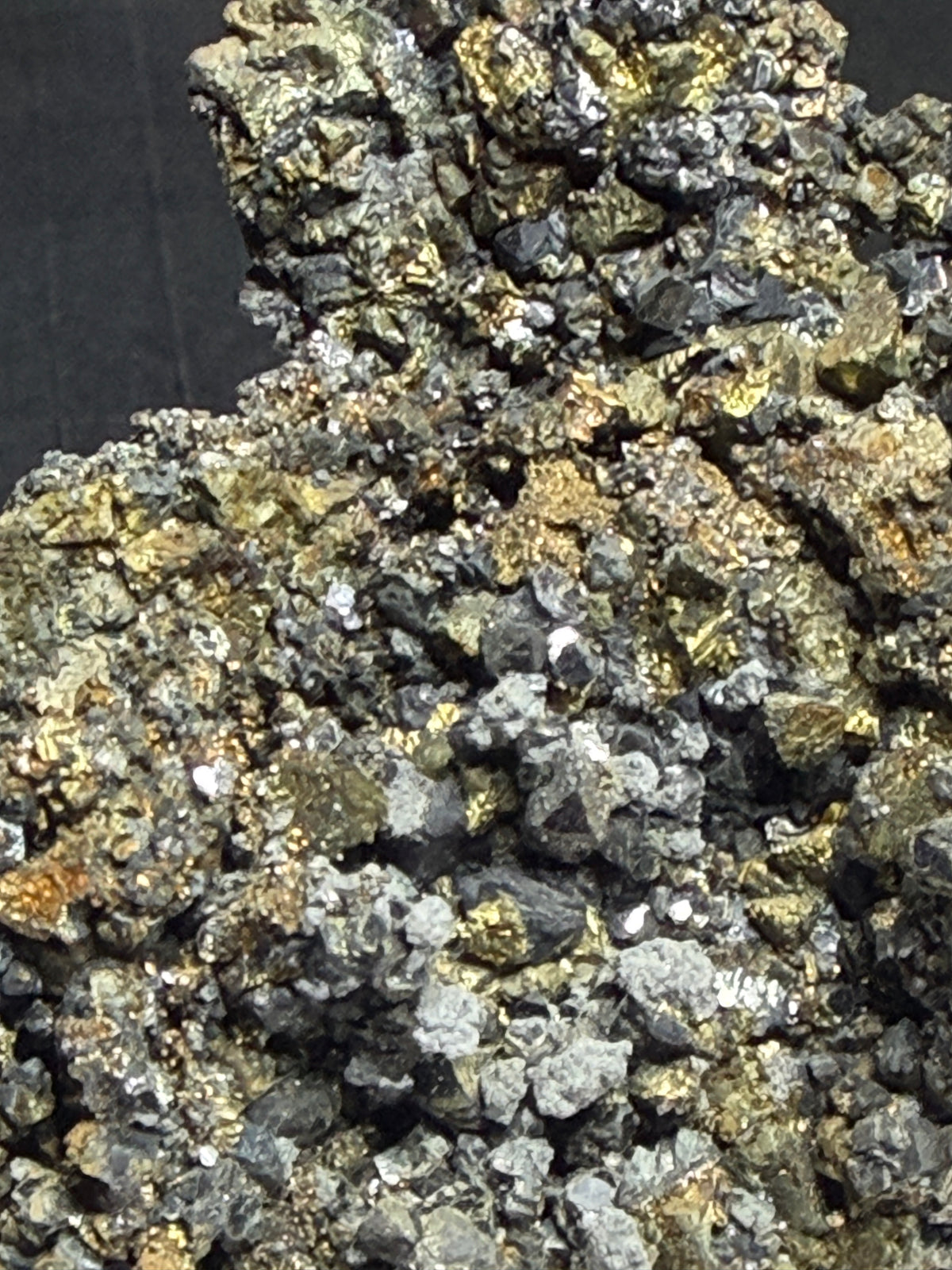 Freibergite with pyrite from Eagle Mine, Gilman, Colorado, USA