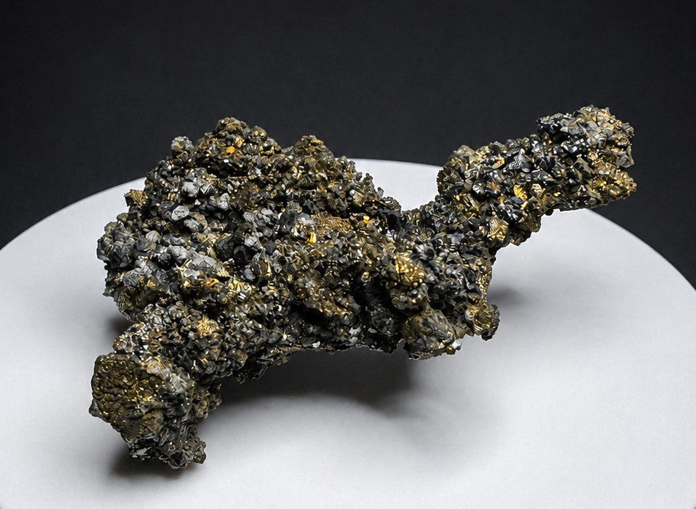 Freibergite with pyrite from Eagle Mine, Gilman, Colorado, USA