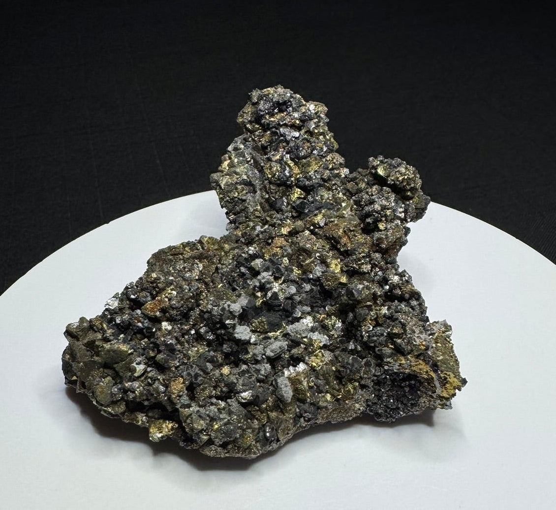 Freibergite with pyrite from Eagle Mine, Gilman, Colorado, USA