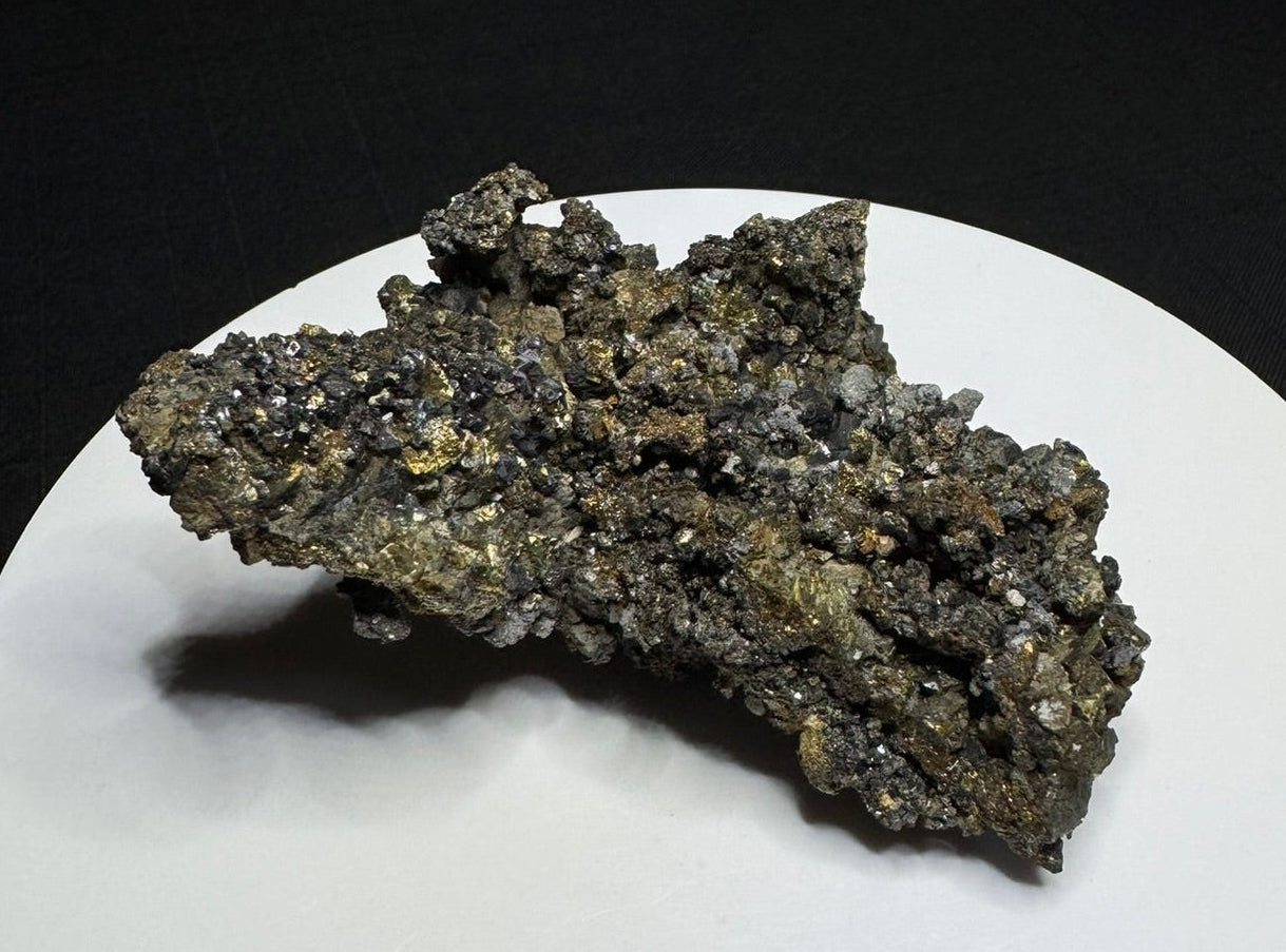 Freibergite with pyrite from Eagle Mine, Gilman, Colorado, USA