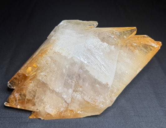Large golden calcite crystal from Elmwood Mine, Carthage, Tennessee, USA
