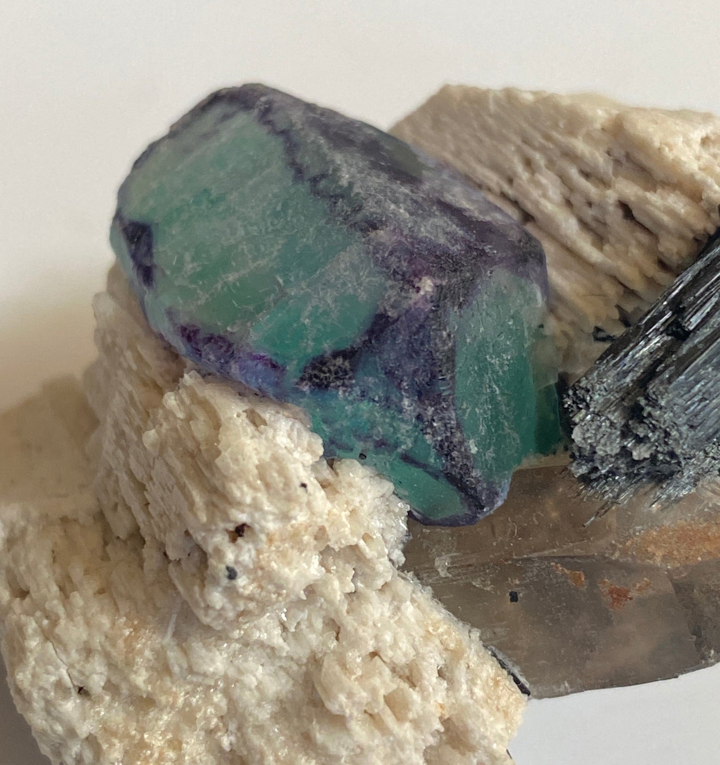 Fluorite (Spinel-Twin), Tourmaline, Quartz & Microcline, Erongo, Namibia