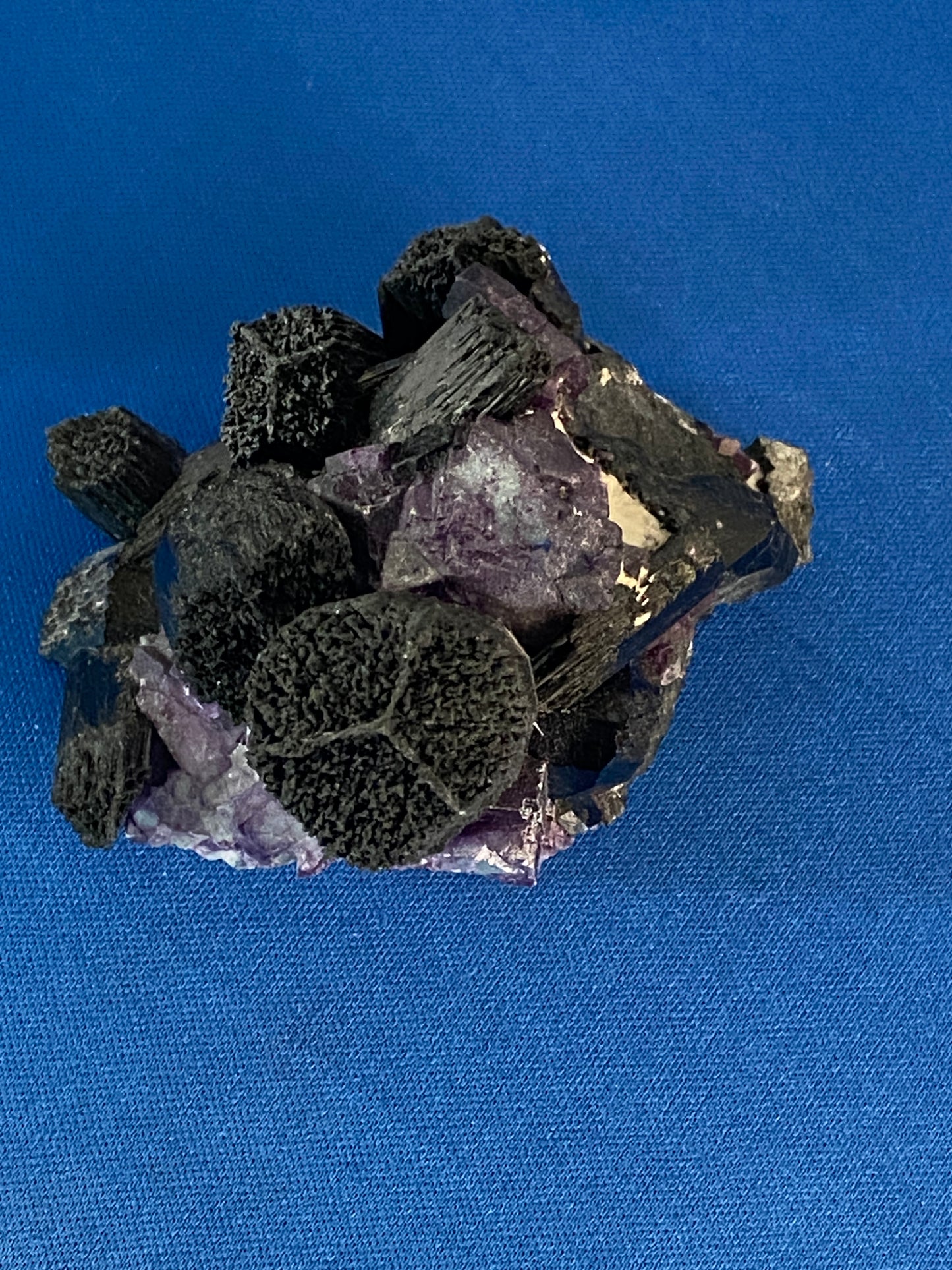 Tourmaline variety Schorl with Fluorite, Erongo, Namibia