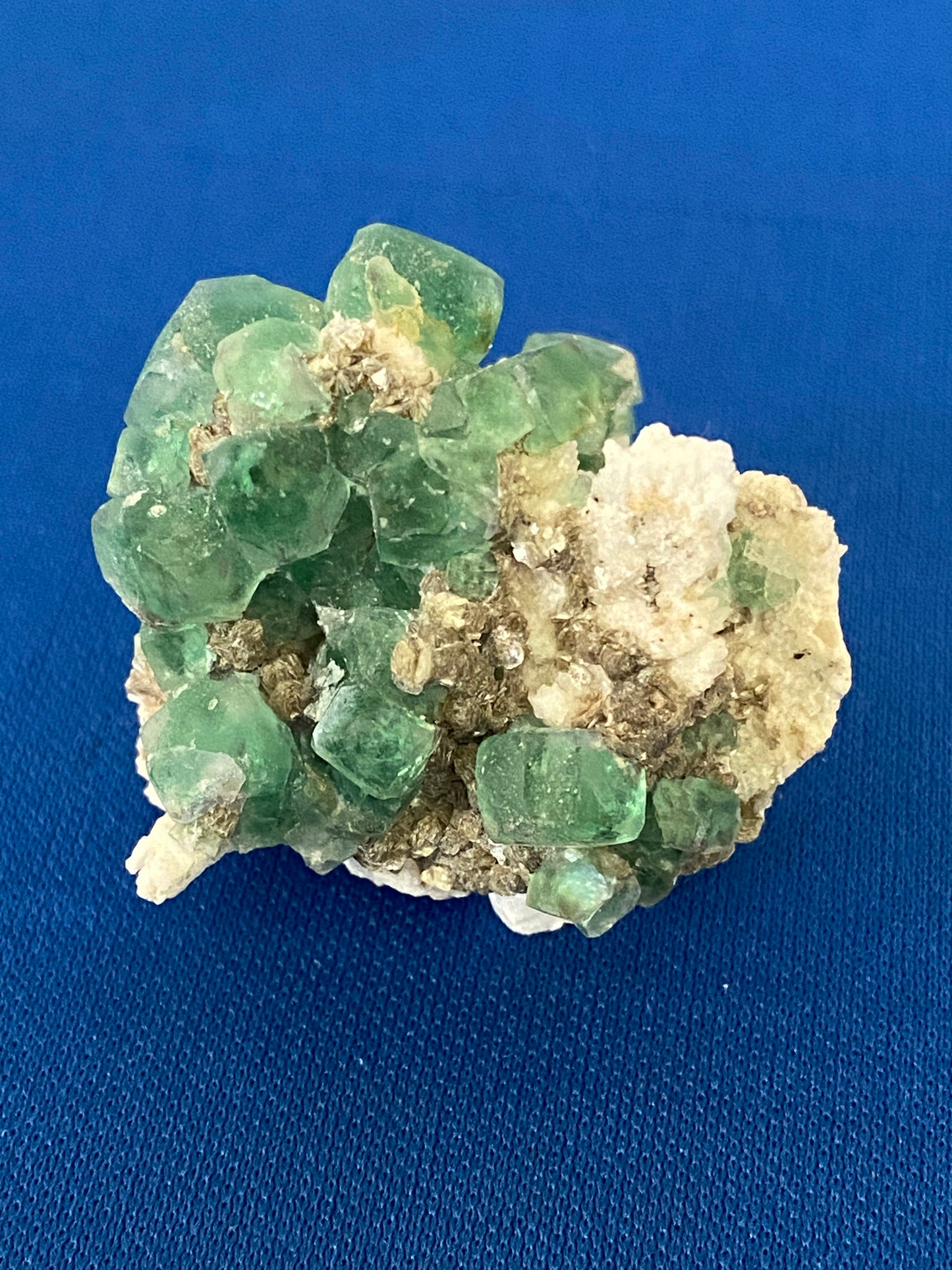 Fluorite on Microcline, Erongo, Namibia