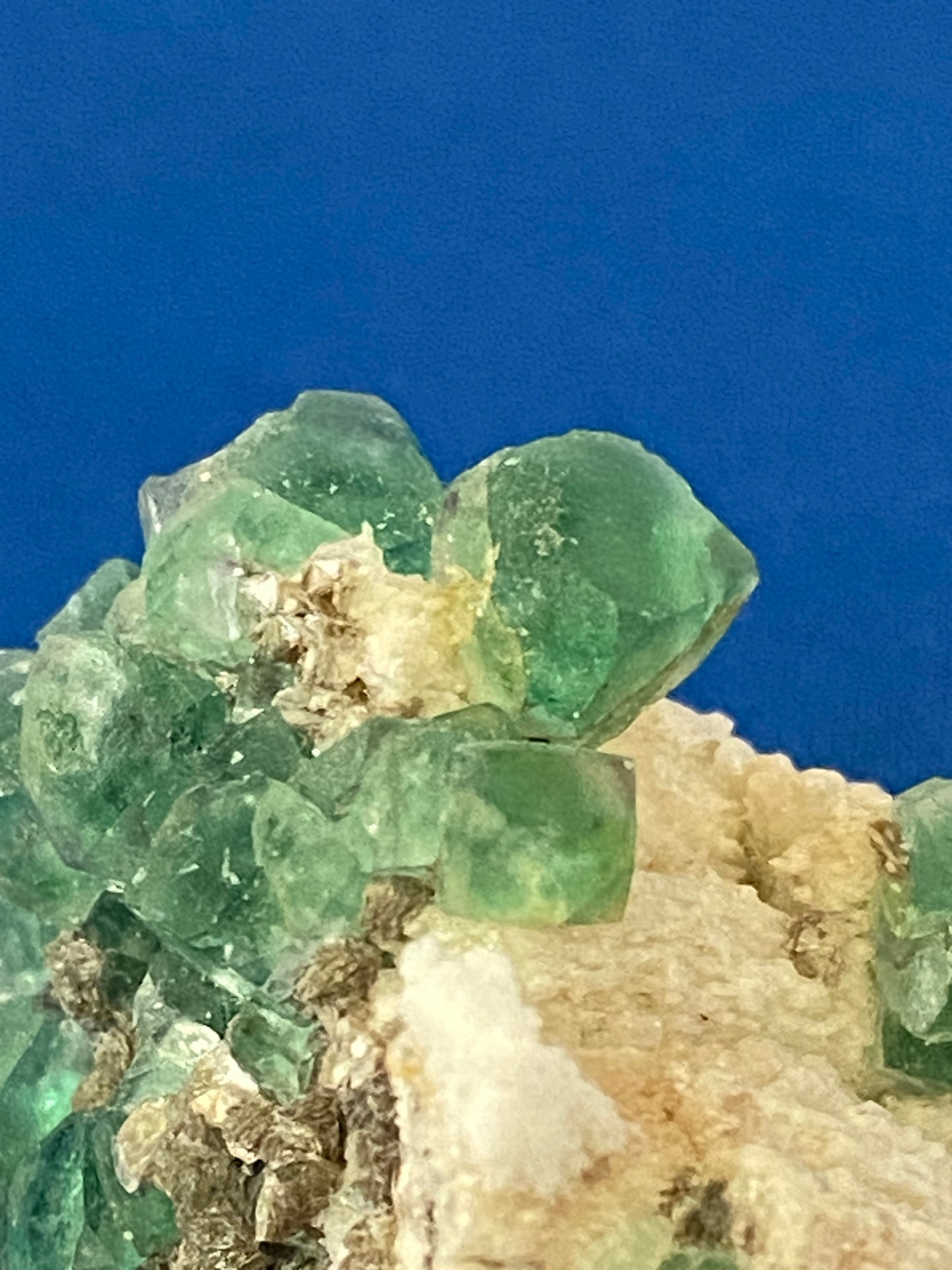 Fluorite on Microcline, Erongo, Namibia